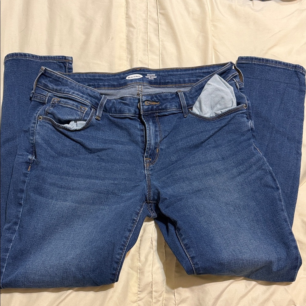 Old Navy Women's Straight Leg Blue Jeans